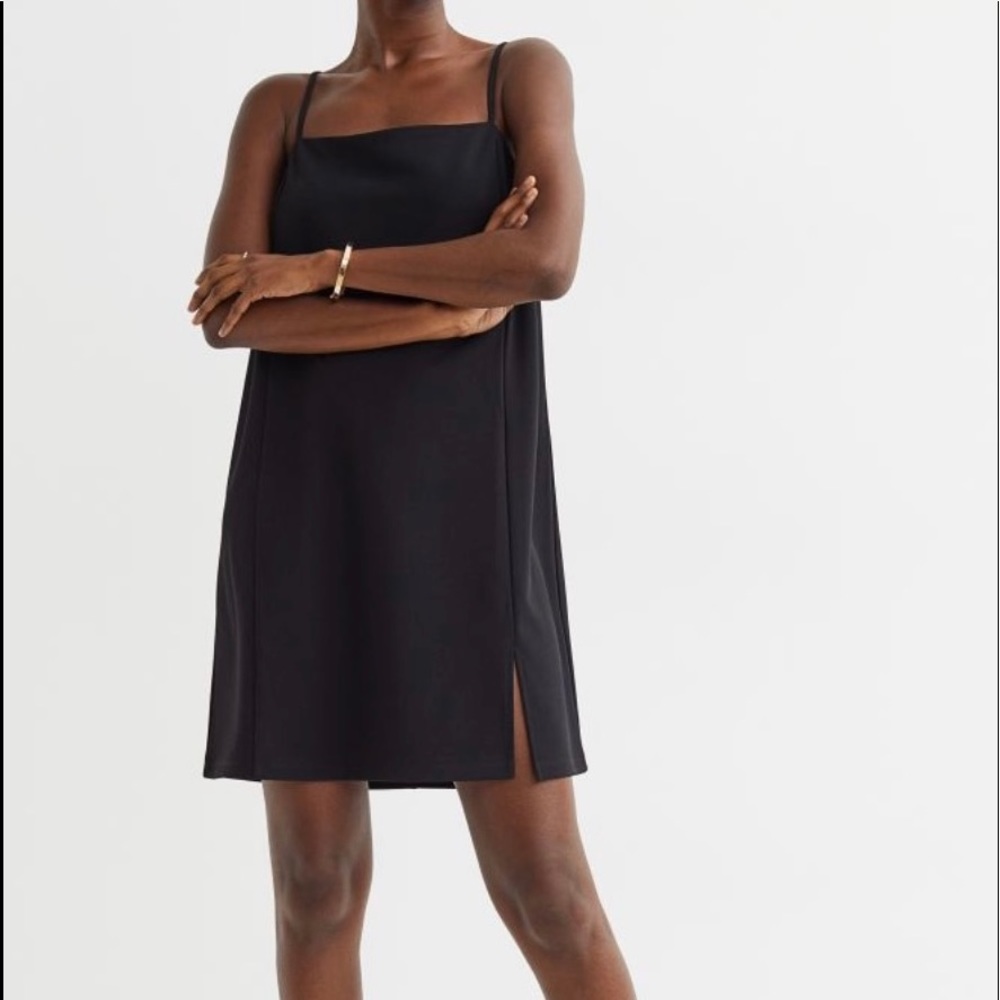 Black Jersey A-line dress XS